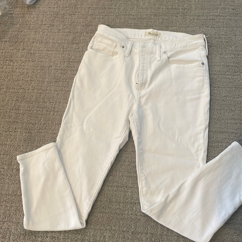 Madewell 9inch skinny crop brilliant white jeans sz 29